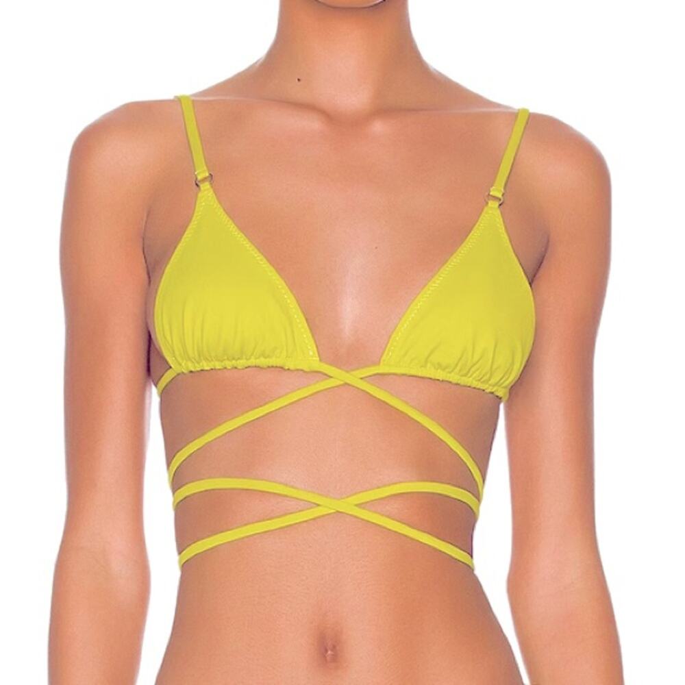 Palm Swimwear Talise Triangle Top Green sz 6